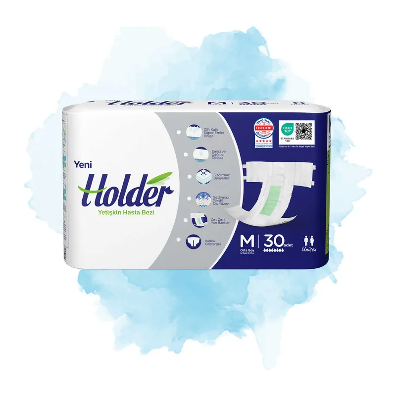Belbantlı Yetişkin Hasta Bezi - M - 120 Adet, 4 Paket
