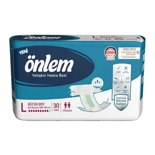 Belbantlı Yetişkin Hasta Bezi - L - 120 Adet, 4 Paket