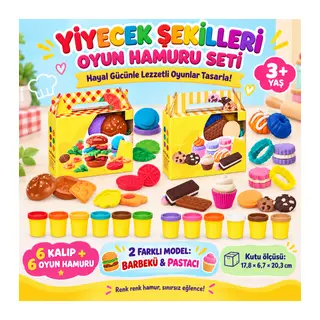 Yiyecek Şekilleri Oyun Hamuru Seti (adet fiyatıdır)