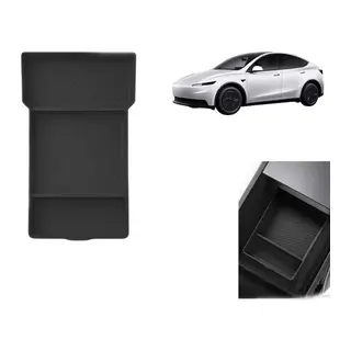 Tesla Model Y Juniper 2025+ Uyumlu Orta Konsol Düzenleyici Raf Saklama Kutusu Siyah
