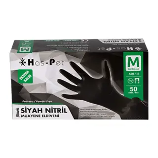 Haspet - Ekstra Kalın Siyah Nitril Eldiven