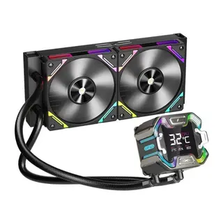 1ST PLAYER X STARSHIP E X240E MM SİYAH ARGB DİJİTAL EKRAN AM5 / LGA 1851 İŞLEMCİ SIVI SOĞUTUCU