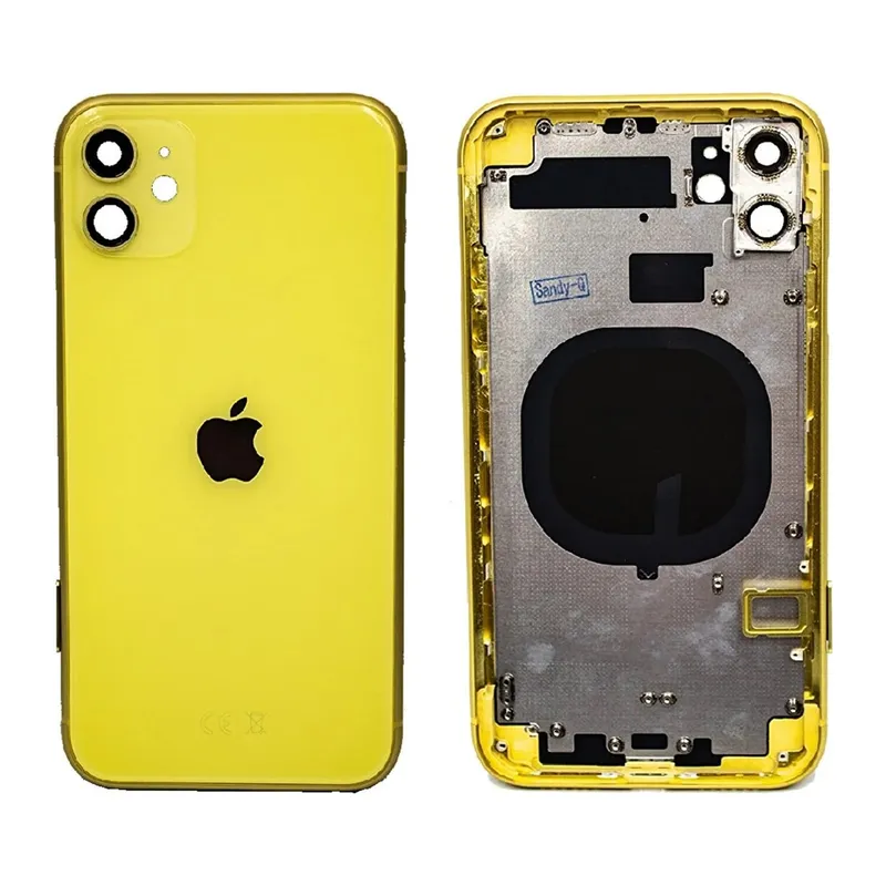 Iphone 11 Uyumlu Boş Kasa + Kapak Sarı
