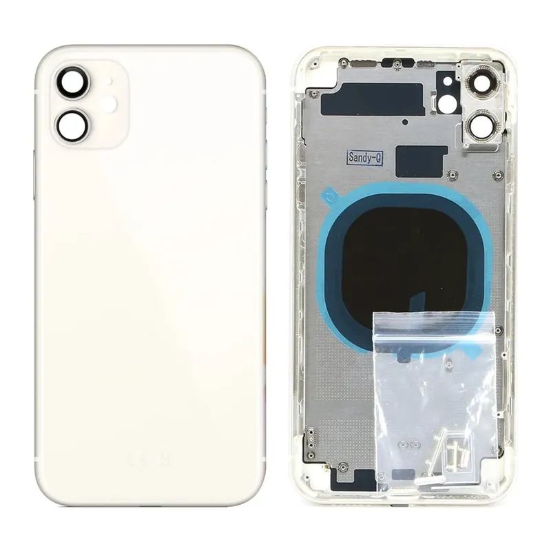 Iphone 11 Uyumlu Boş Kasa + Kapak Beyaz