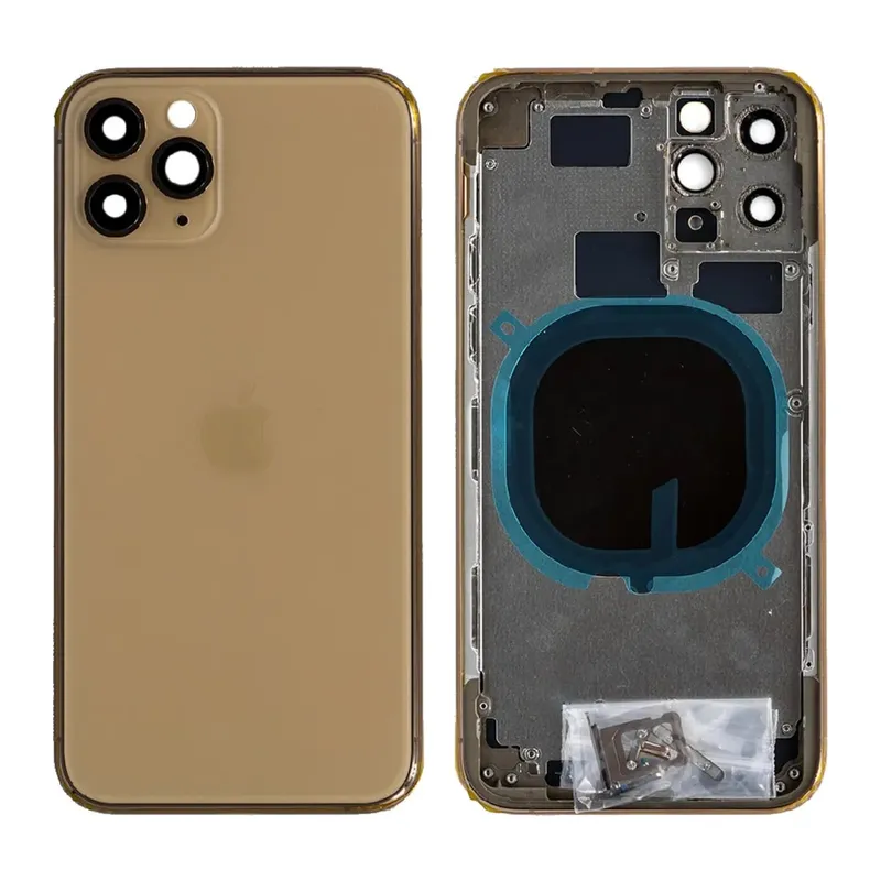 Iphone 11 Pro Uyumlu Boş Kasa + Kapak Gold Altın