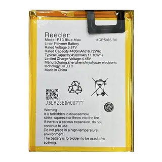 Reeder P13 Blue Max Uyumlu Batarya Pil