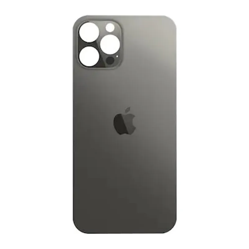 iPhone 12 Pro Uyumlu Arka Pil Kapağı (Cam) Siyah