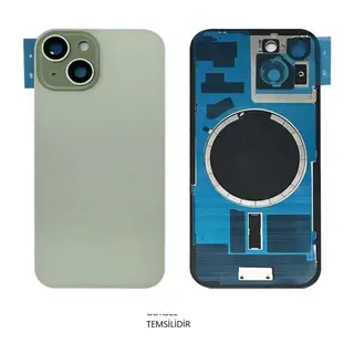 iPhone 15 Uyumlu Arka Pil Kapağı FULL NFC li Lensli- Cam