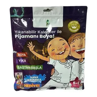 Kalem Hediyeli Boyanabilir Pijama 5-6 Yaş