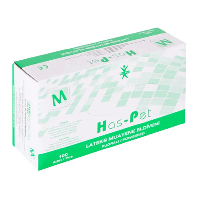 Haspet - Lateks Pudralı Muayene Eldiveni