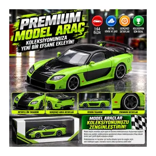 1/64 Mazda RX-7 VeilSide Fortune7 Green