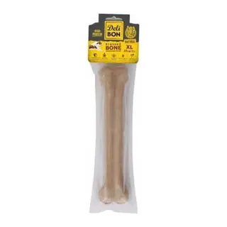 Natürel Deri Pres Kemik Köpek Ödülü 27 Cm XL
