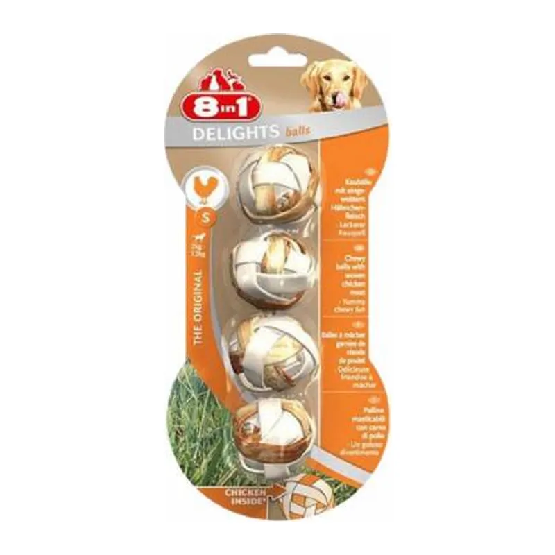 Delights Bones Tavuklu Örme Top Kemik Köpek Ödülü Small 36 Gr