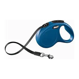 New Classic Otomatik Şerit Köpek Gezdirme Tasması XSmall 3 Mt Mavi