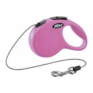 New Classic Otomatik İp Köpek Gezdirme Tasması XSmall 3 Mt Pembe