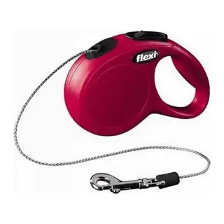 New Classic Otomatik İp Köpek Gezdirme Tasması Small 5 Mt Kırmızı