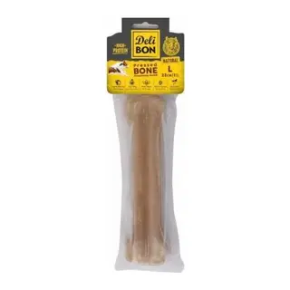 Natürel Deri Pres Kemik Köpek Ödülü 22 Cm Large