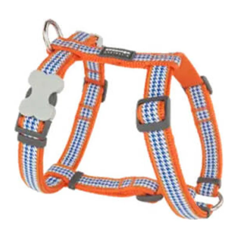 Fang It Desenli Turuncu Köpek Göğüs Tasması Medium 20 Mm