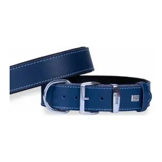 Konfor Deri Köpek Boyun Tasması Royalblue 4x47 55 Cm
