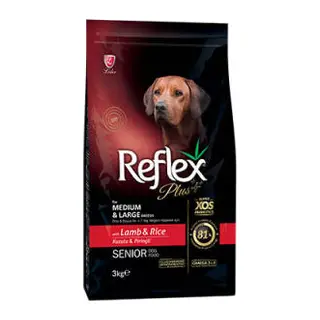 Senior Orta ve Büyük Irk Kuzulu ve Pirinçli Yaşlı Köpek Maması 3 Kg