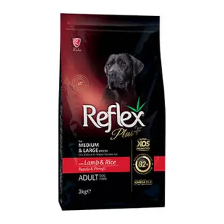 Orta ve Büyük Irk Kuzulu ve Pirinçli Yetişkin Köpek Maması 3 Kg