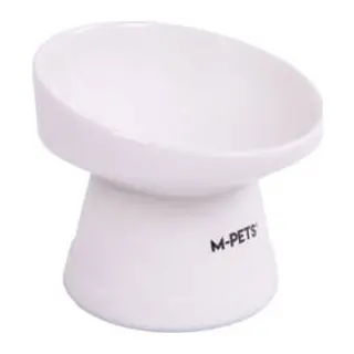 Tiltd Seramik Kedi ve Köpek Mama ve Su Kabı Beyaz 150 Ml