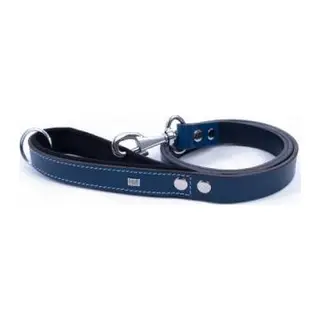 Konfor Klasik Deri Köpek Gezdirme Tasması Royalblue 2,5x120 Cm