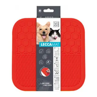 Lecca Kedi ve Köpekler İçin Yavaş Beslenme Ödül Matı Medium Kırmızı 21x21 CM