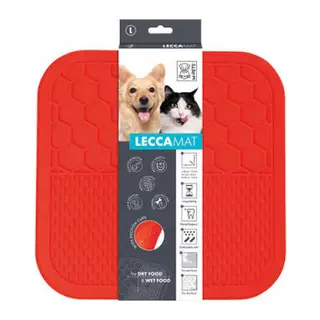 Lecca Kedi ve Köpekler İçin Yavaş Beslenme Ödül Matı Large Kırmızı 30x30 Cm