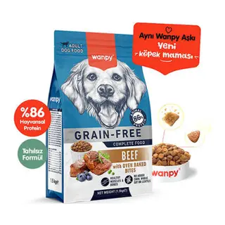 With Oven Baked Bites Sığır Etli Tahılsız Yetişkin Köpek Maması 1,5 Kg
