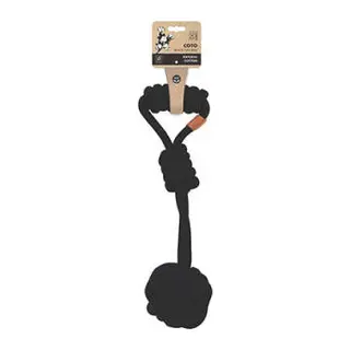 Tug Ball Örgü Köpek Oyuncağı Siyah 36 Cm