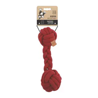 Red Duo Ball Örgü Köpek Oyuncağı 28 Cm