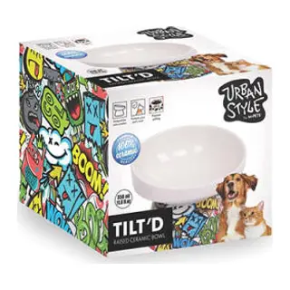 Urban Style Seramik Kedi Mama ve Su Kabı Color Mix 350 Ml 14,5x14,5x11,5 Cm