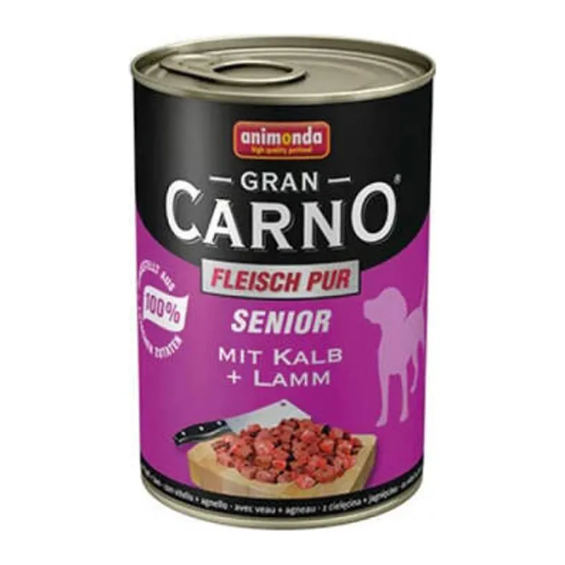 GranCarno Senior Sığır Etli Kuzulu Yaşlı Köpek Konservesi 400 Gr