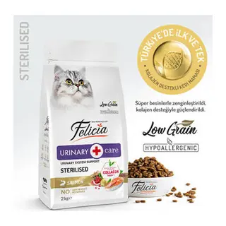Hypoallergenic Urinary Somonlu Düşük Tahıllı Kısırlaştırılmış Kedi Maması 2 Kg