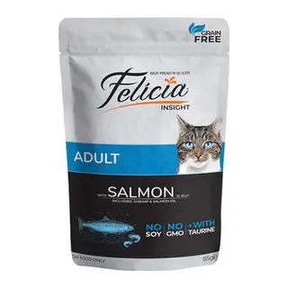 Jelly Somonlu ve Taurinli Pouch Tahılsız Yetişkin Kedi Konservesi 85 Gr