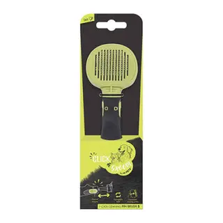 Click & Groom Basmalı Masaj Uçlu Kedi ve Köpek Fırçası Small 8 x 6,5 x 5 cm