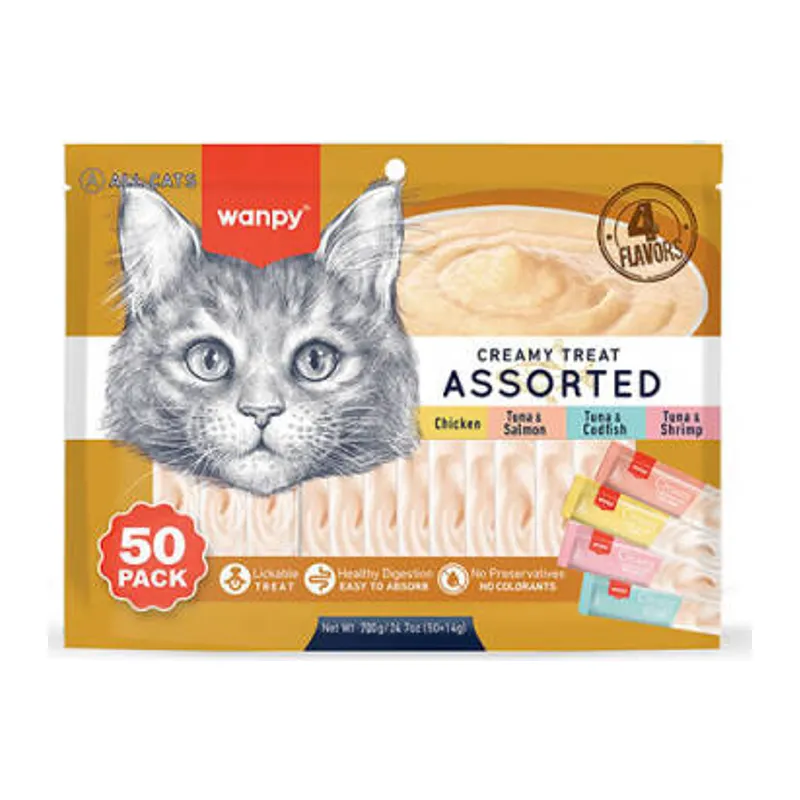 Karışık 4 Lezzetli Krema Kedi Ödülü 50x14 Gr