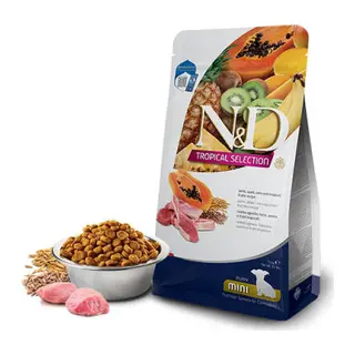 Tropical Selection Kuzu Etli ve Tropikal Meyveli Mini Irk Yavru Köpek Maması 1,5 Kg