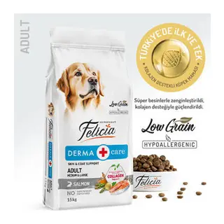 Hypoallergenic Medium Large Somonlu Düşük Tahıllı Yetişkin Köpek Maması 15 Kg