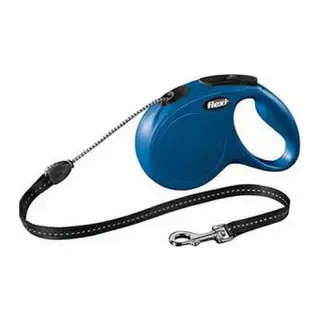 New Classic Otomatik İp Köpek Gezdirme Tasması Medium 5 Mt Mavi