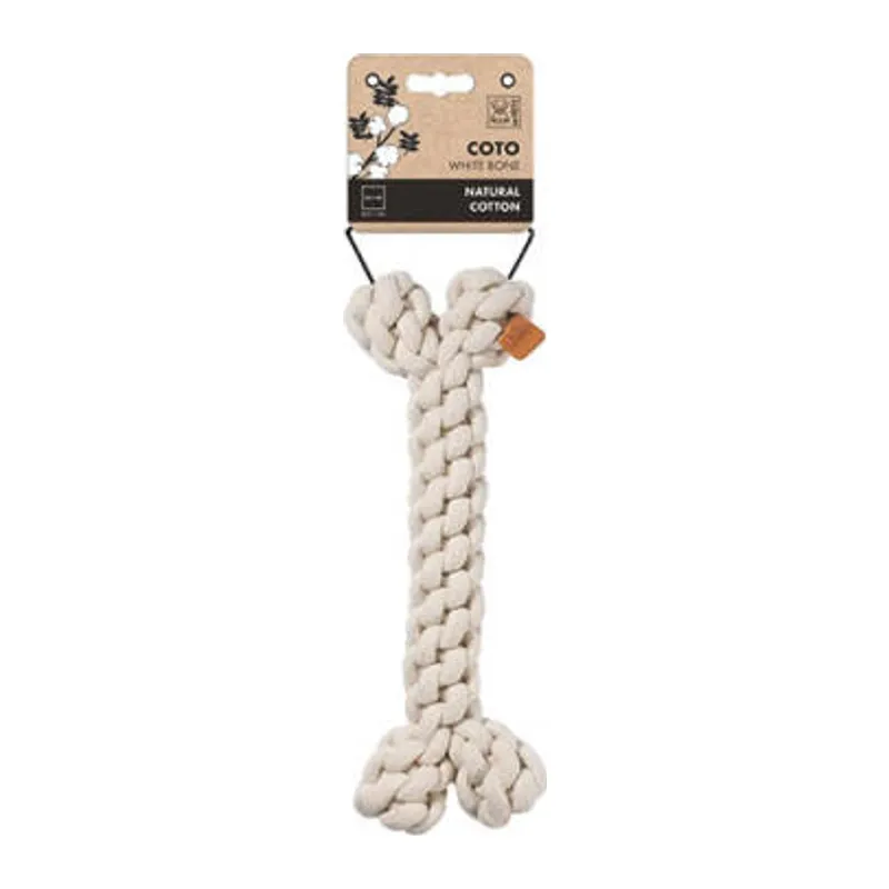 Örgü Kemik Köpek Oyuncağı Beyaz 30 Cm