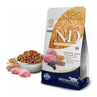 N&D Ancestral Grain Kuzulu Yaban Mersinli Düşük Tahıllı Yetişkin Kedi Maması 1,5 Kg
