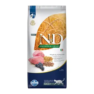 N&D Ancestral Grain Kuzulu Yaban Mersinli Düşük Tahıllı Yetişkin Kedi Maması 10 Kg