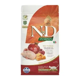 N&D Pumpkin Balkabaklı Bıldırcınlı Narlı Tahılsız Kısırlaştırılmış Kedi Maması 5 Kg