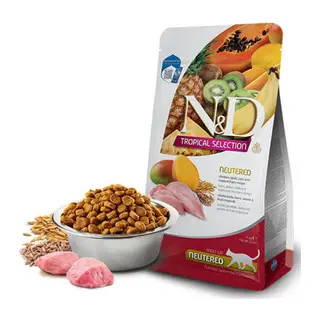 N&D Tropical Selection Tavuklu ve Tropikal Meyveli Kısırlaştırılmış Kedi Maması 10 Kg