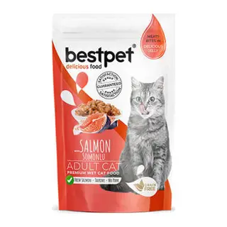 Pouch Somonlu Jelly Tahılsız Yetişkin Kedi Konservesi 85 Gr