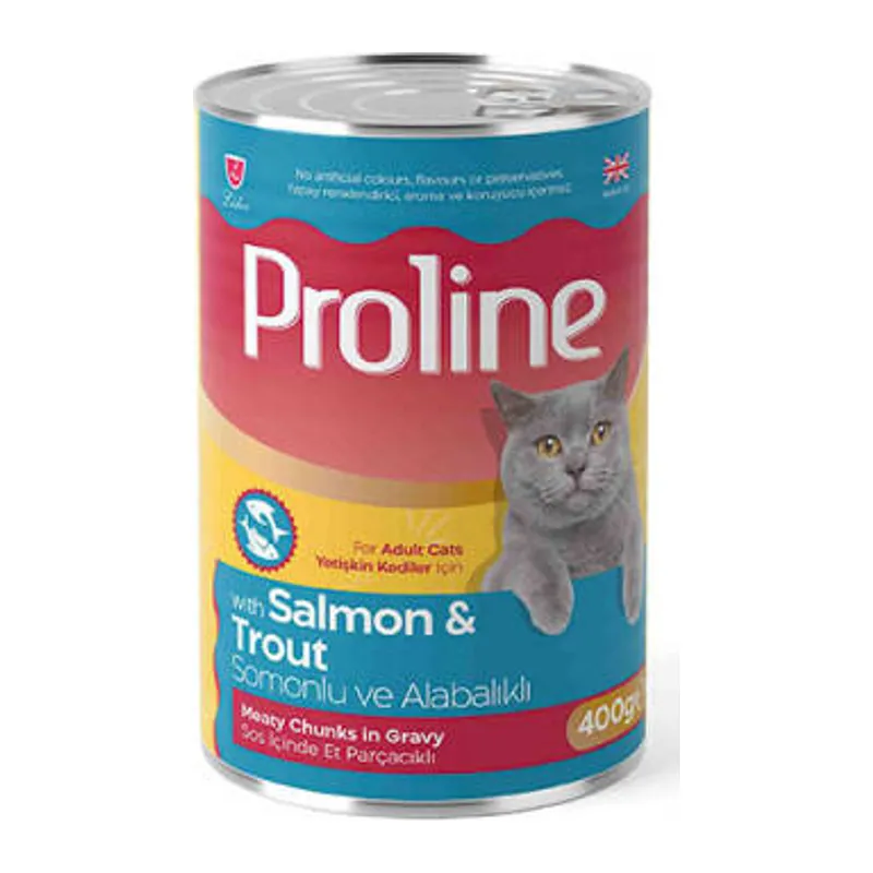 Somonlu ve Alabalıklı Sos İçinde Gravy Yetişkin Kedi Konservesi 400 Gr