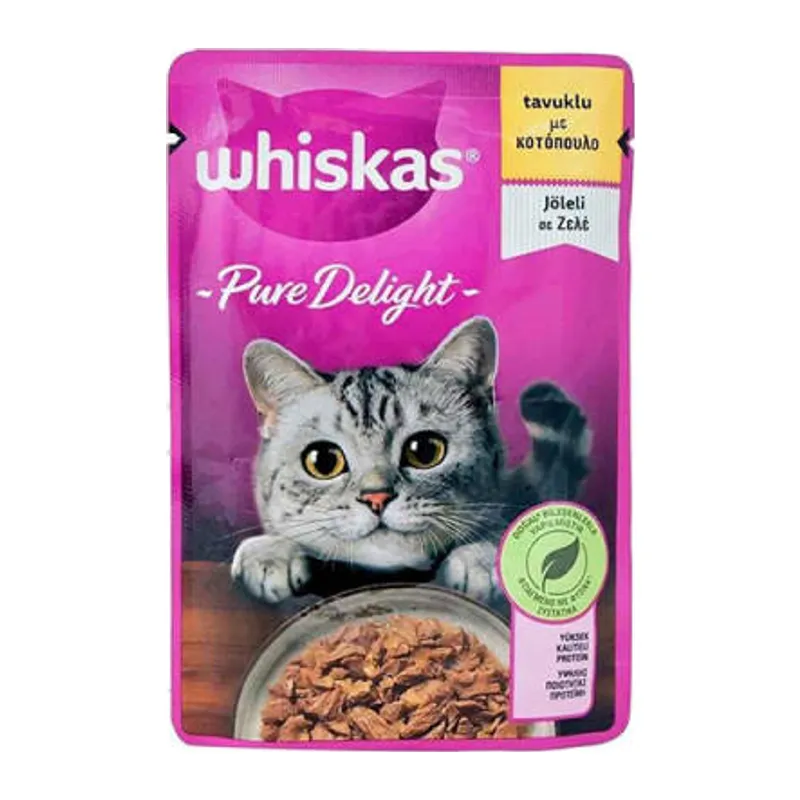 Pouch Pure Delight Jöle İçinde Tavuklu Yetişkin Kedi Konservesi 85 Gr
