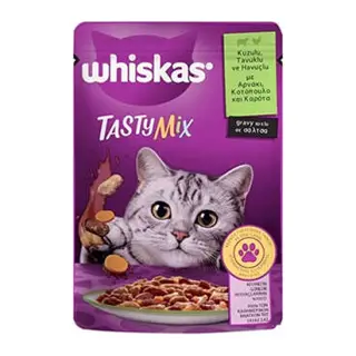 Pouch Tastymix Sos İçinde Kuzulu Tavuklu ve Havuçlu Yetişkin Kedi Konservesi 85 Gr